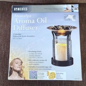 AromaSpa  Oil Diffuser Homedics with Flameless Candle NIB